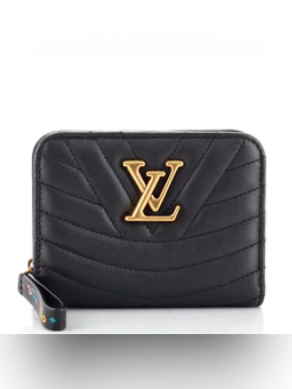 Louis Vuitton New Wave Compact Wallet Black Quilted Leather | Authentic | 2019